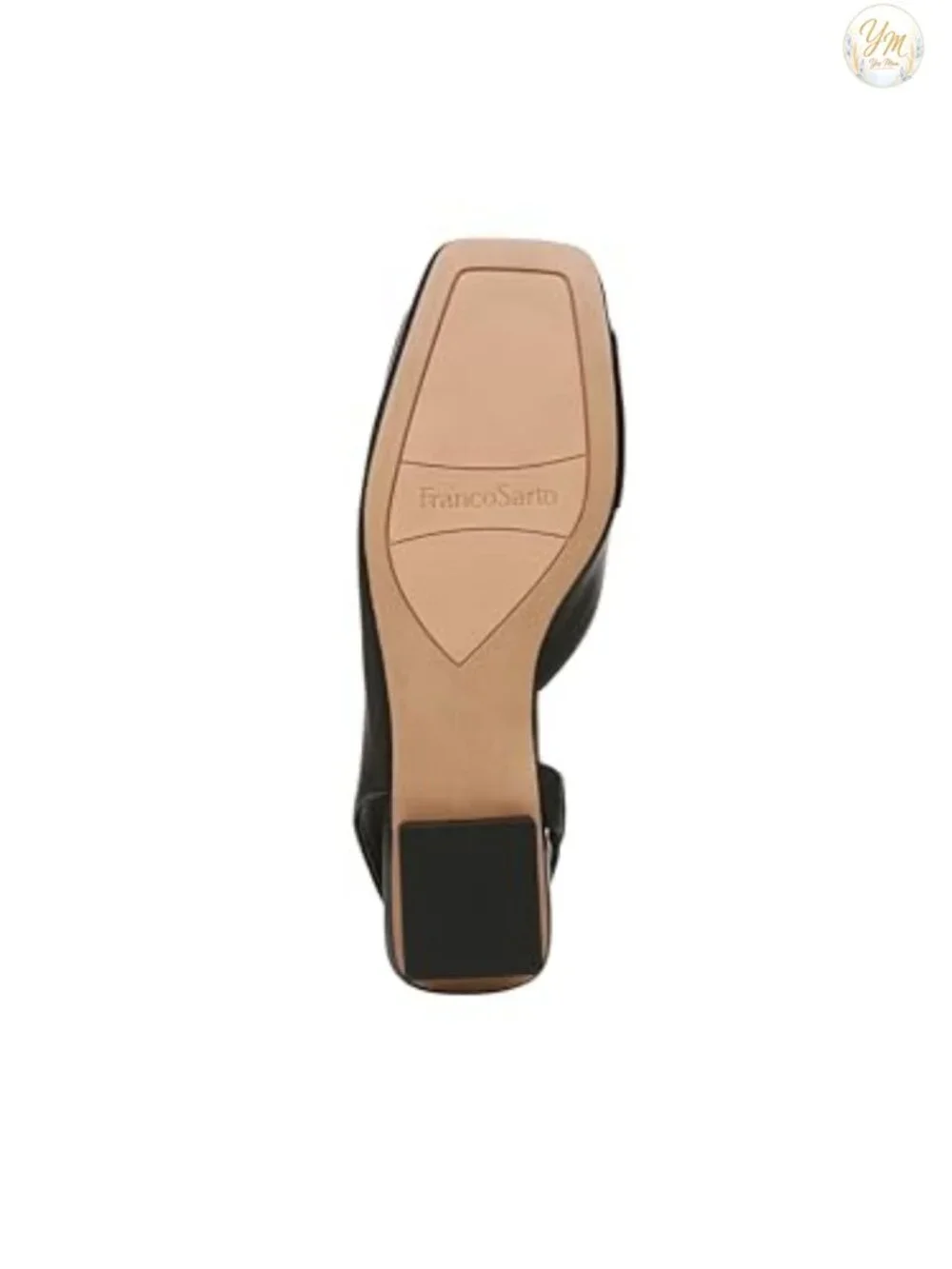Frank Saro Womens Slingback Ballet Flats Leather Square Toe